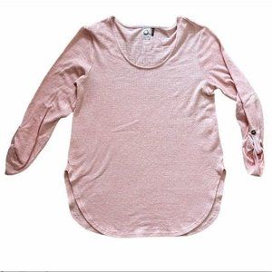 Anthropologie Akemi‎ & Kin Women's Sylvie Pointelle Top Size Small Rayon Blend